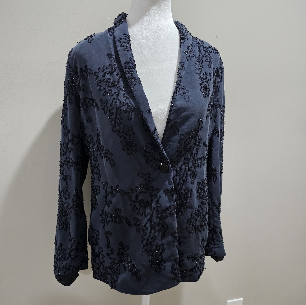 Dana Buchman Vintage Beaded Blazer - Picture 1 of 6